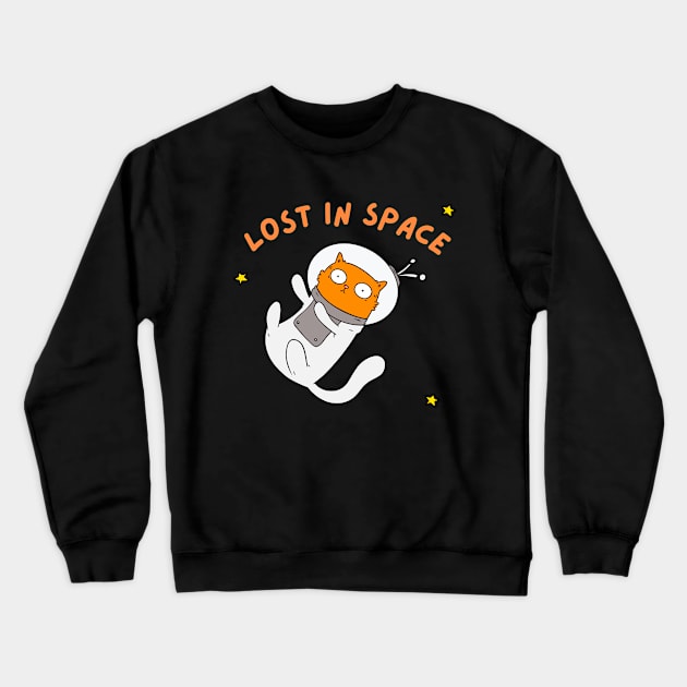 Lost in space Crewneck Sweatshirt by Northshore Cycling Tees